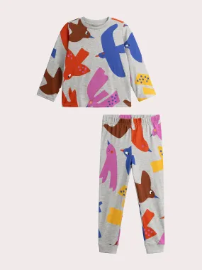 Pyjama mixte à motif oiseau pour enfant