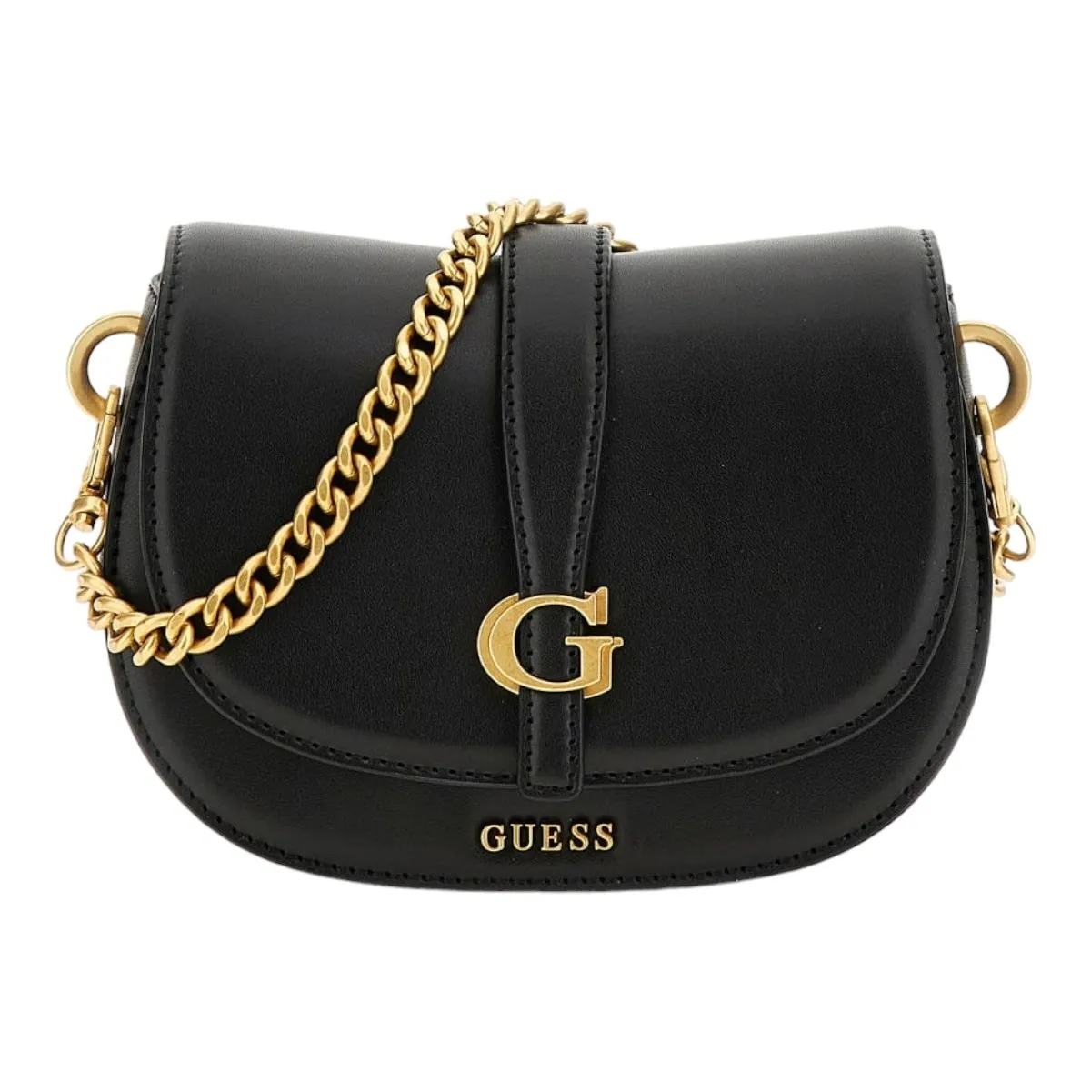 Sac bandouliere Guess kuba mini crossbody flap noir