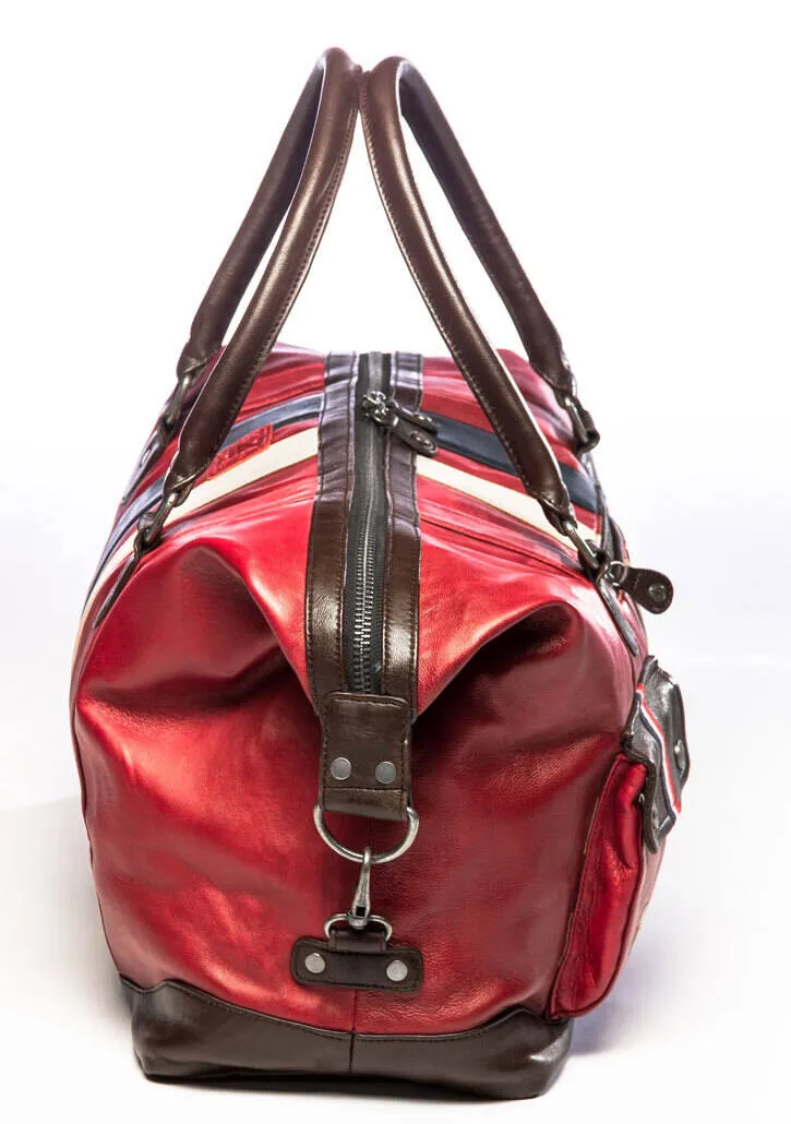 Sac cuir agneau rouge