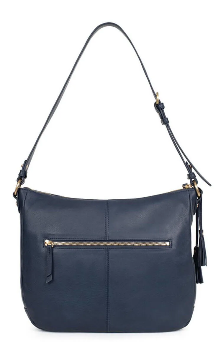 Sac cuir femme marine Hexagona