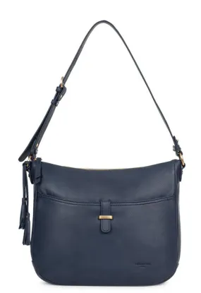 Sac cuir femme marine Hexagona