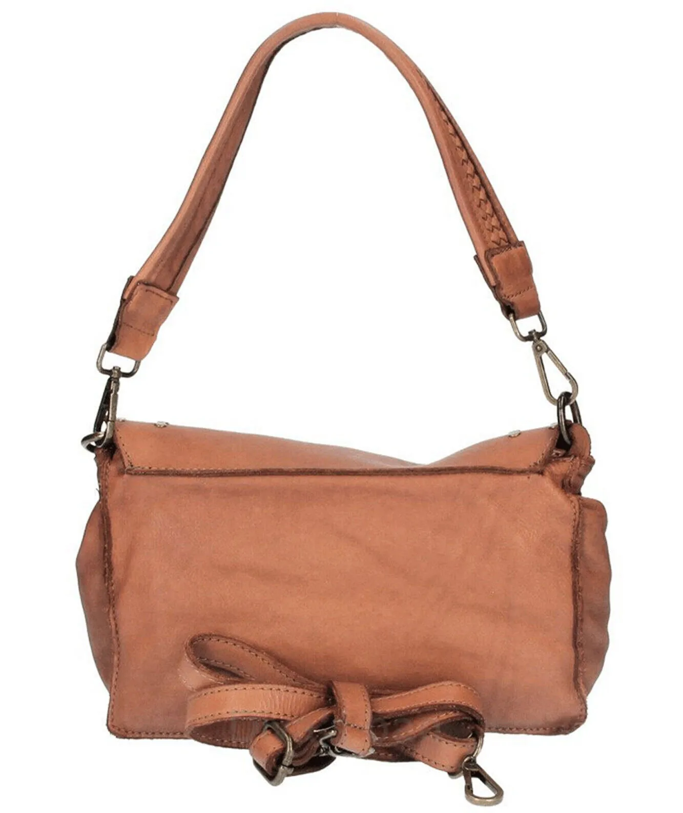 Sac en cuir vintage cognac