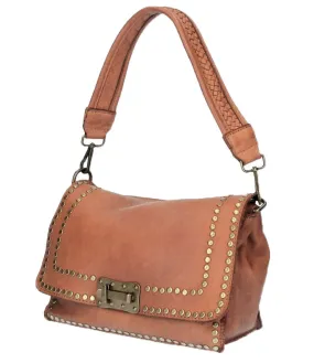 Sac en cuir vintage cognac