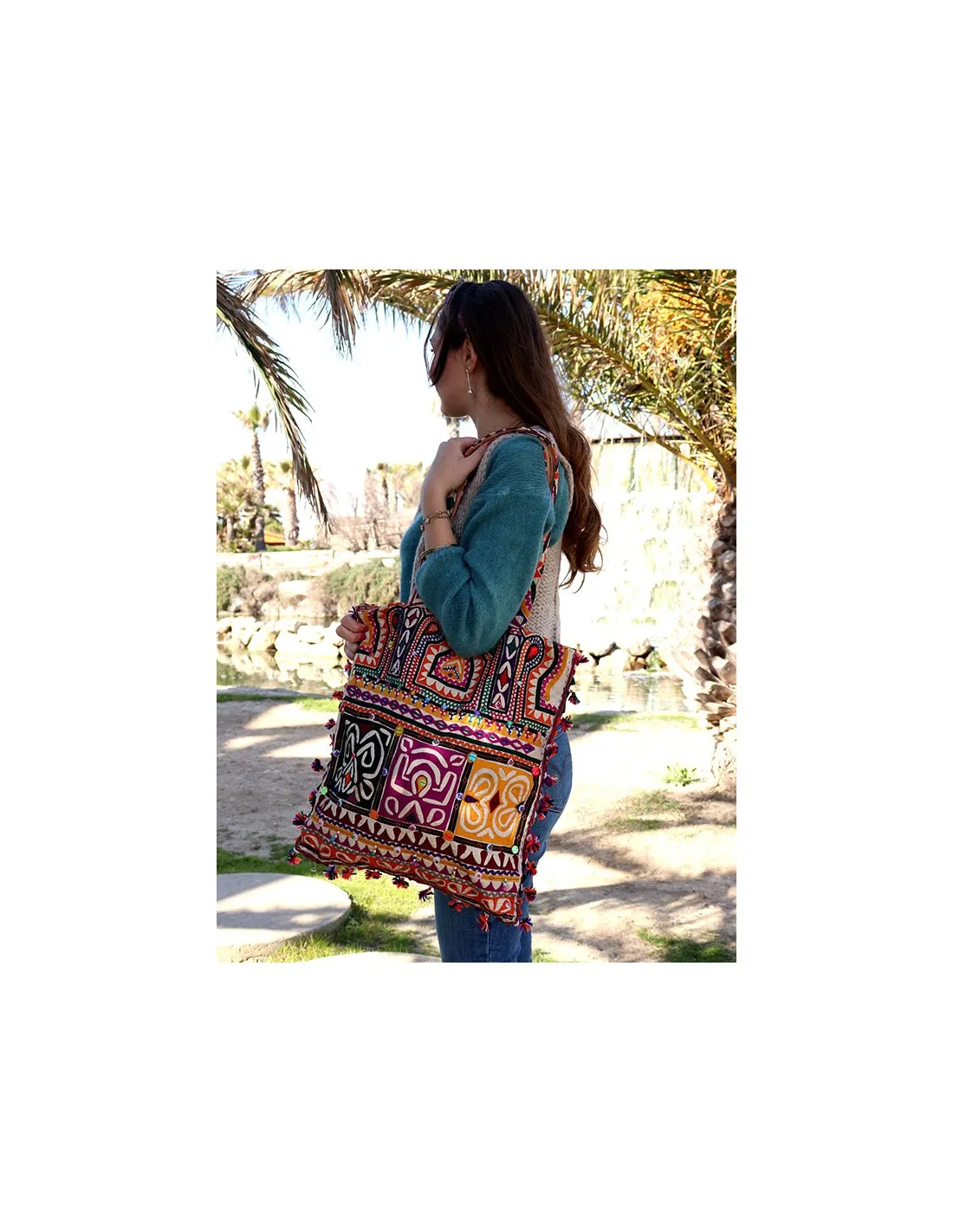 Sac indien bohème coloré