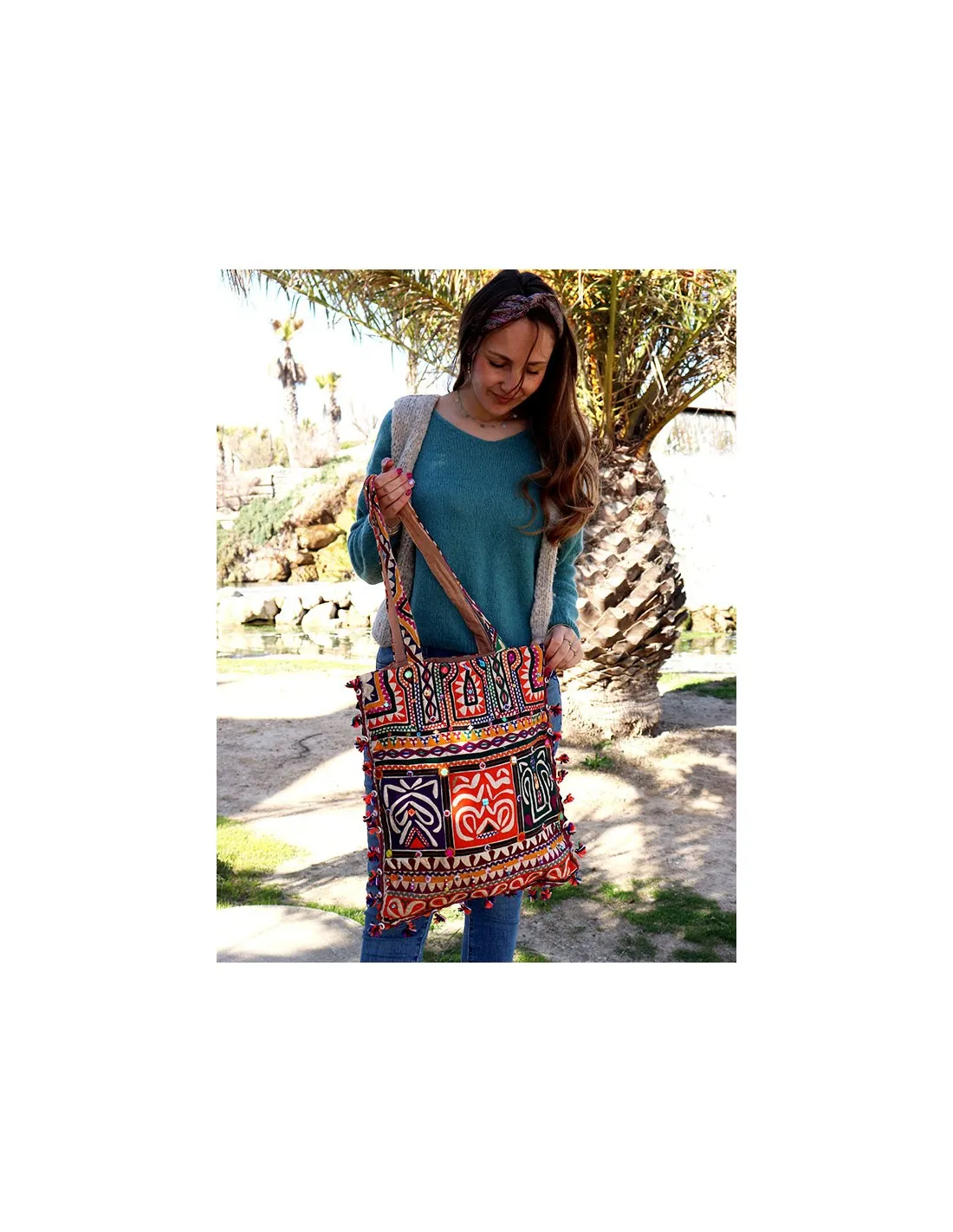 Sac indien bohème coloré