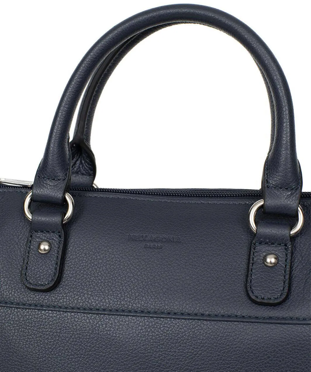 Sac porté main cuir vachette marine