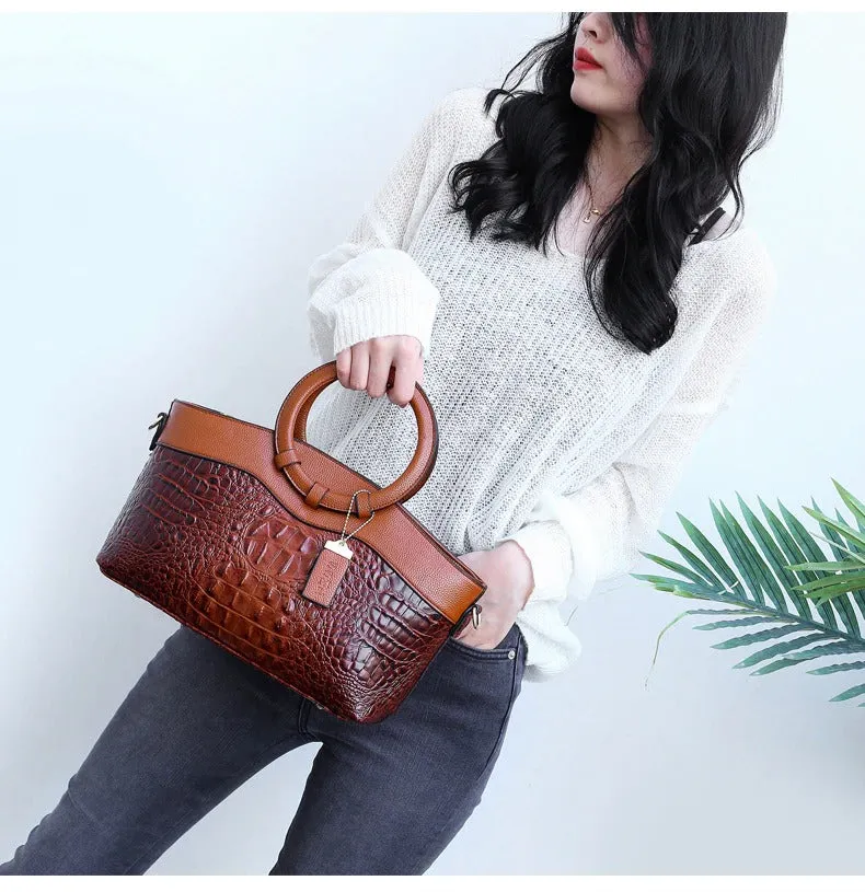 Sac à Main Croco Véritable Vintage