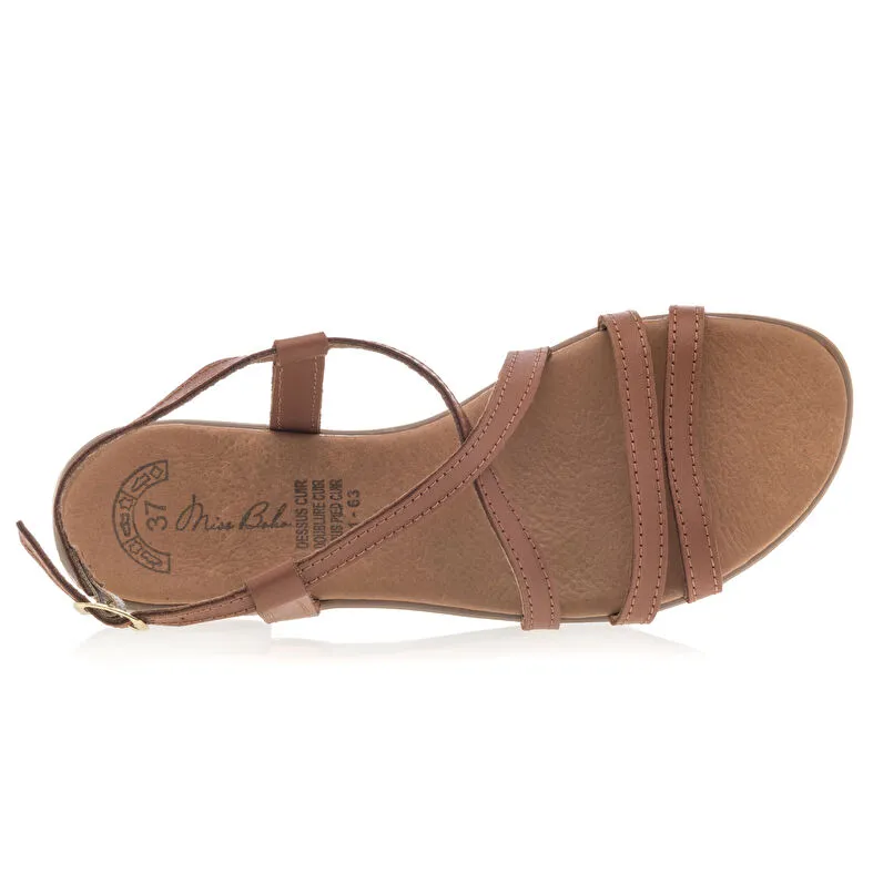 Sandales / nu-pieds Femme Marron Miss Boho : Sandales / Nu-pieds . Besson Chaussures