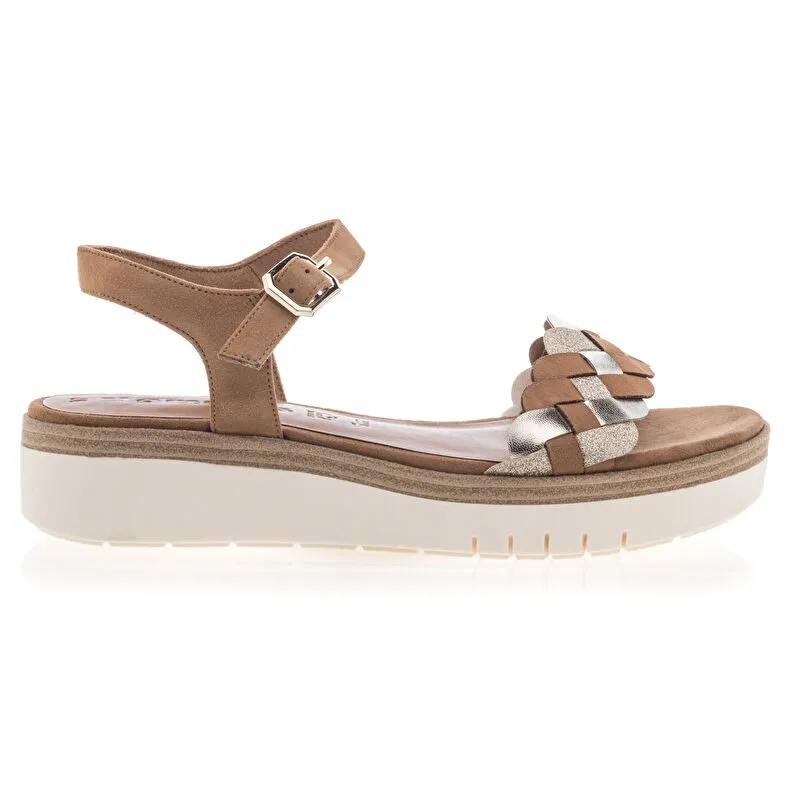 Sandales / nu-pieds Femme Marron Tamaris : Sandales / Nu-pieds . Besson Chaussures