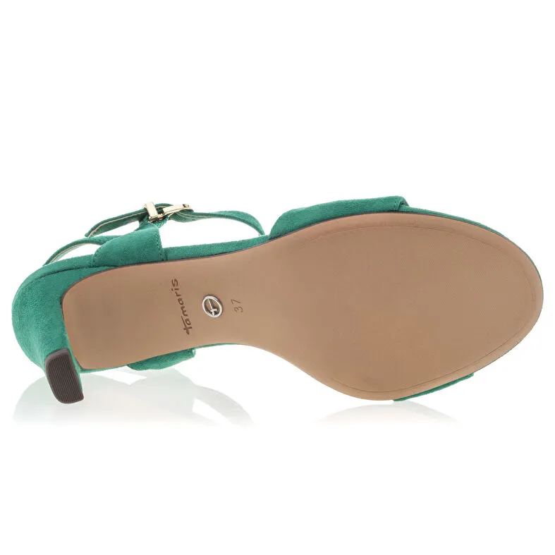 Sandales / nu-pieds Femme Vert Tamaris : Sandales / Nu-pieds . Besson Chaussures