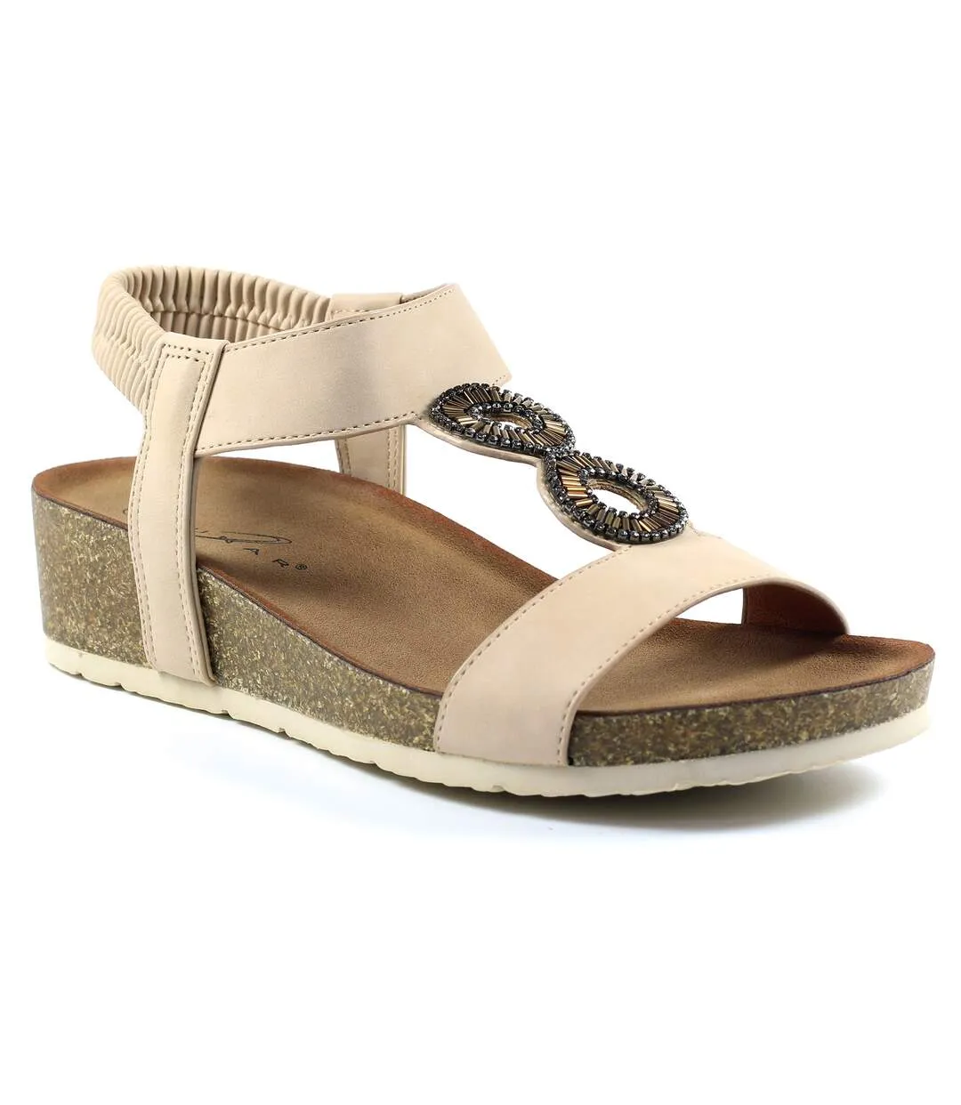 Sandales barwell femme beige Lunar