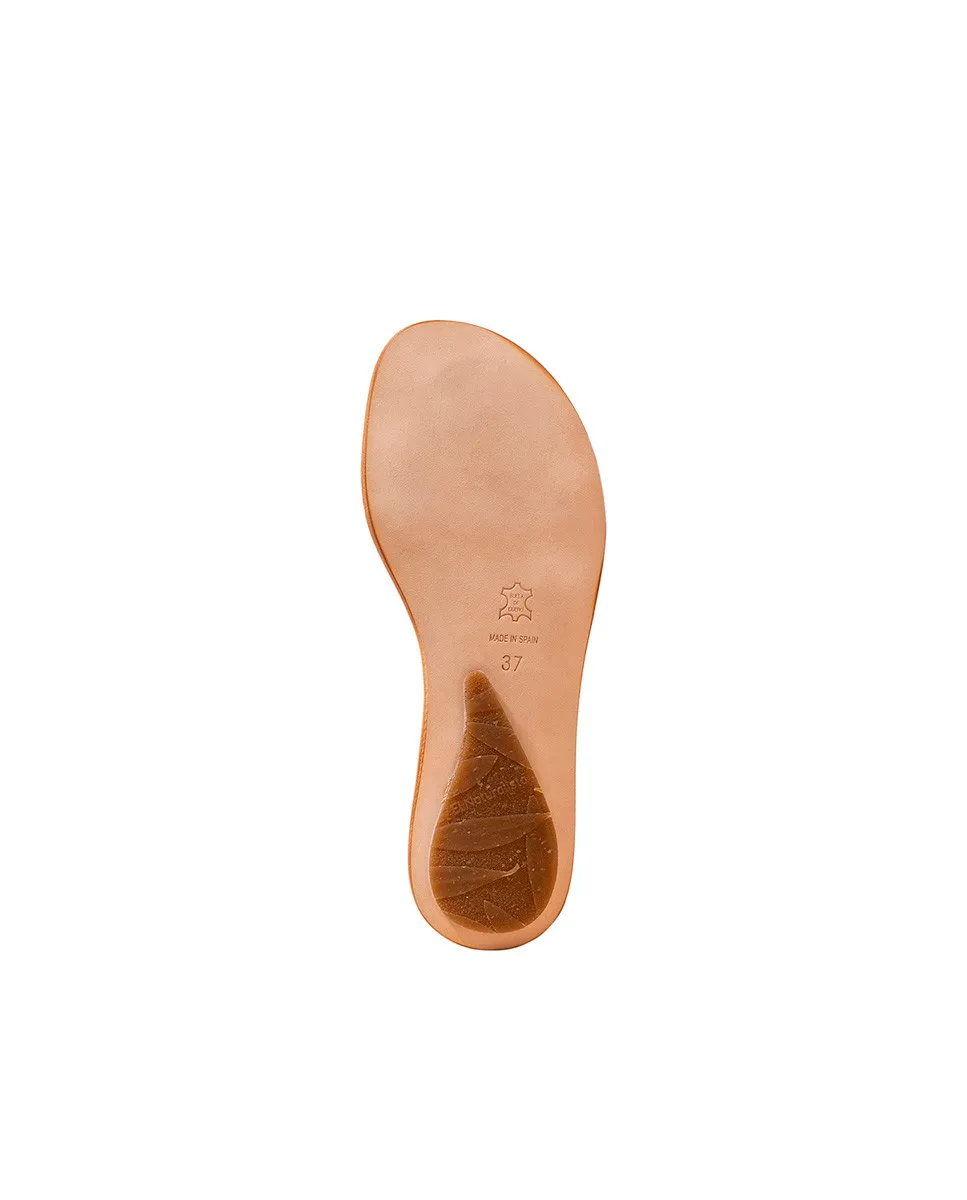 Sandales confortables plates en cuir multi lanières - Rose