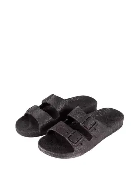 Sandales plates femme Cacatoes Ref 63303 Noir