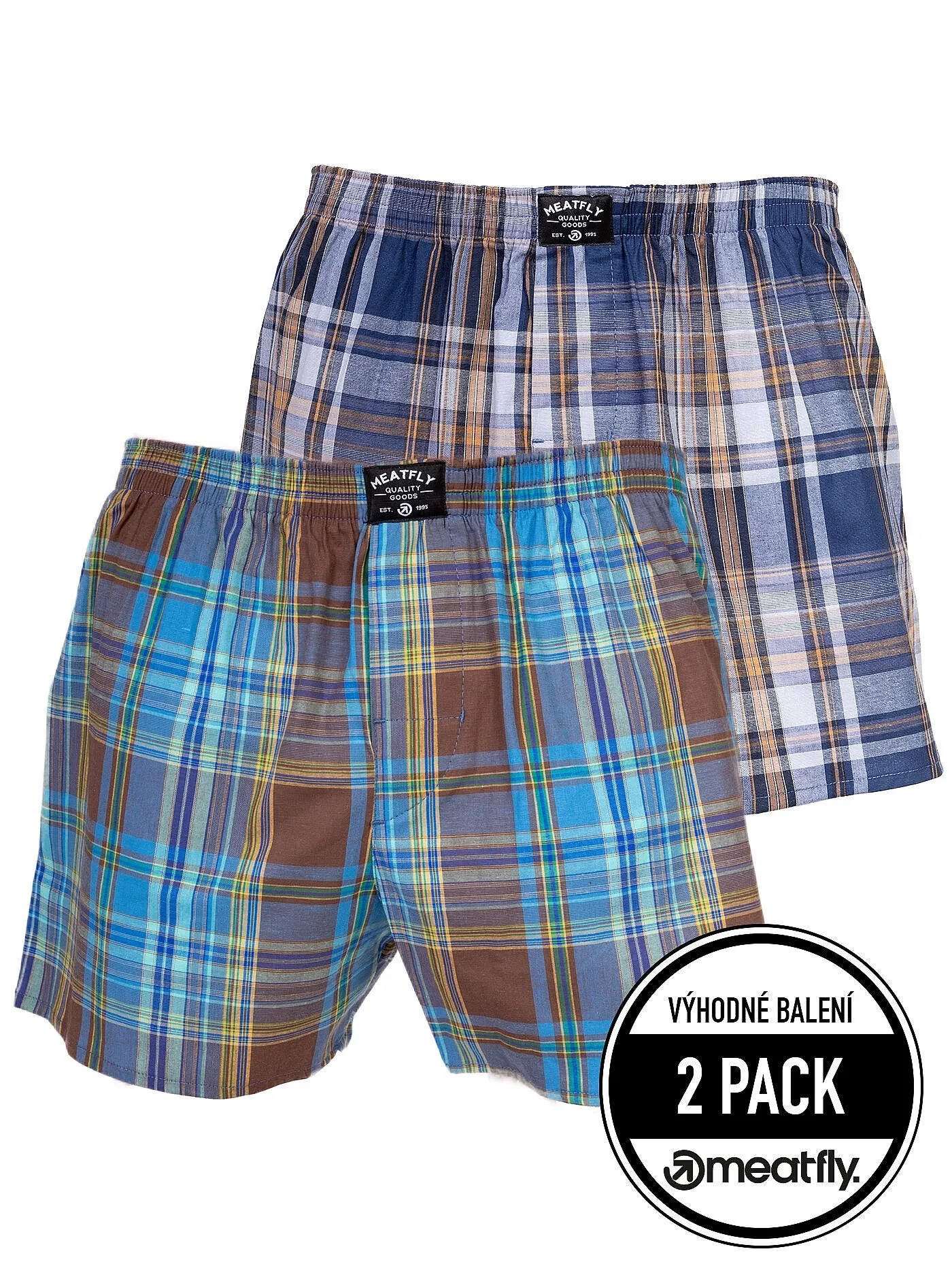 short Meatfly Doug 2 Pack - Yellow/Brown - men´s