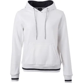 Sweat shirt à capuche femme - JN777 - blanc 