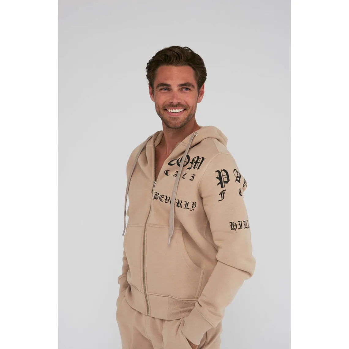 SWEAT ZIP CAPUCHE GOT CAL beige | 3 Suisses