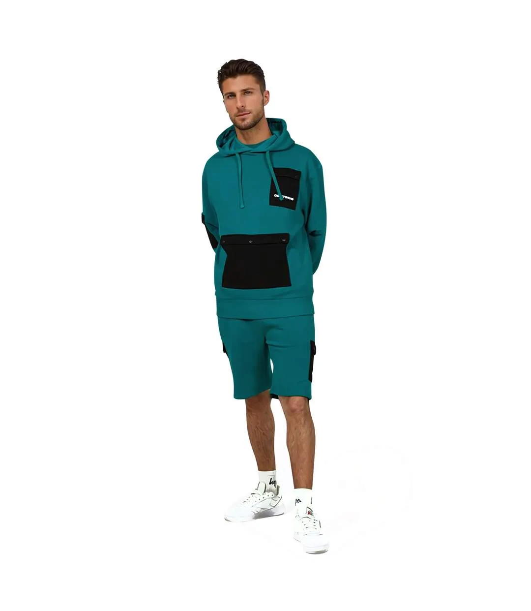 Sweat à capuche adulte bleu sarcelle Hype