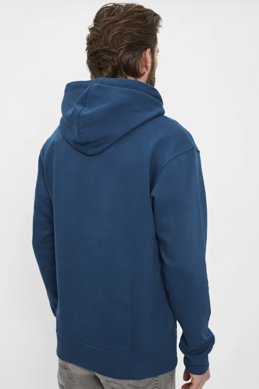 Sweat à capuche basic bleu marine