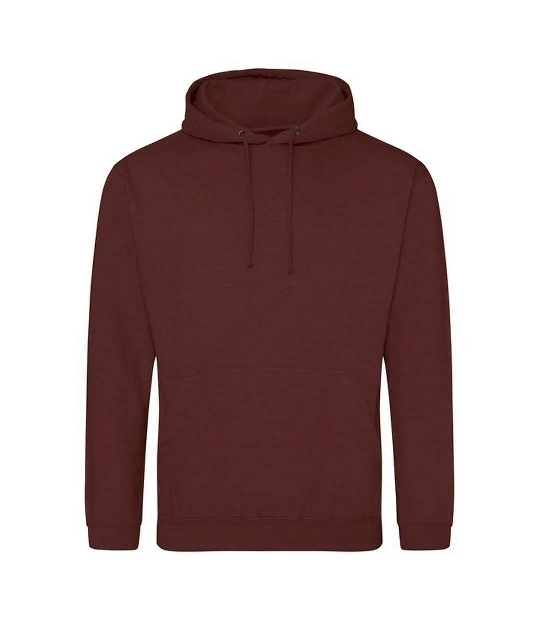 Sweat à capuche homme marron chocolat Awdis