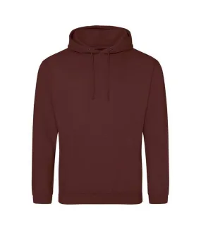 Sweat à capuche homme marron chocolat Awdis