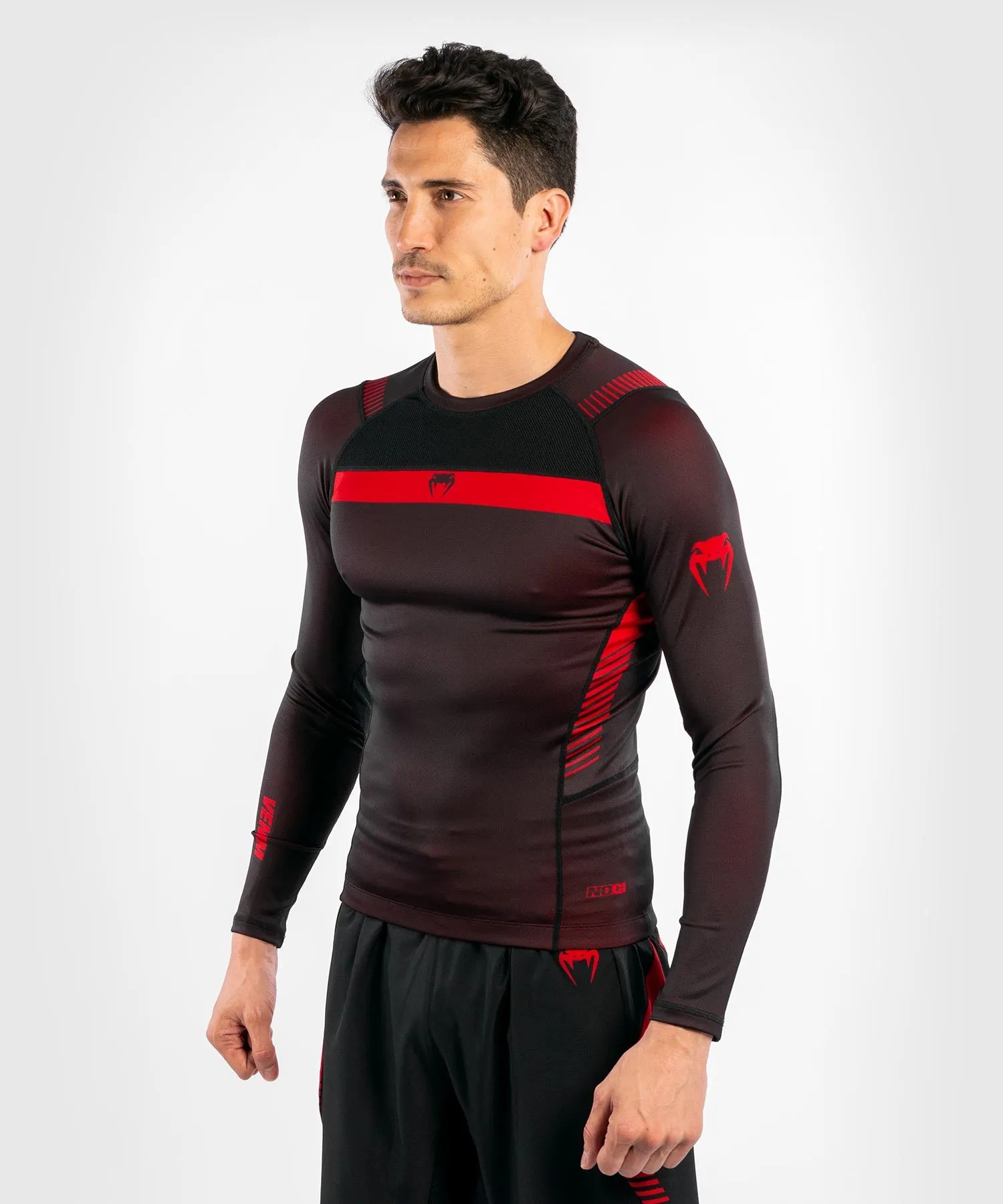 T-shirt de Compression Venum NoGi 3.0 - Manches Longues - Noir/Rouge