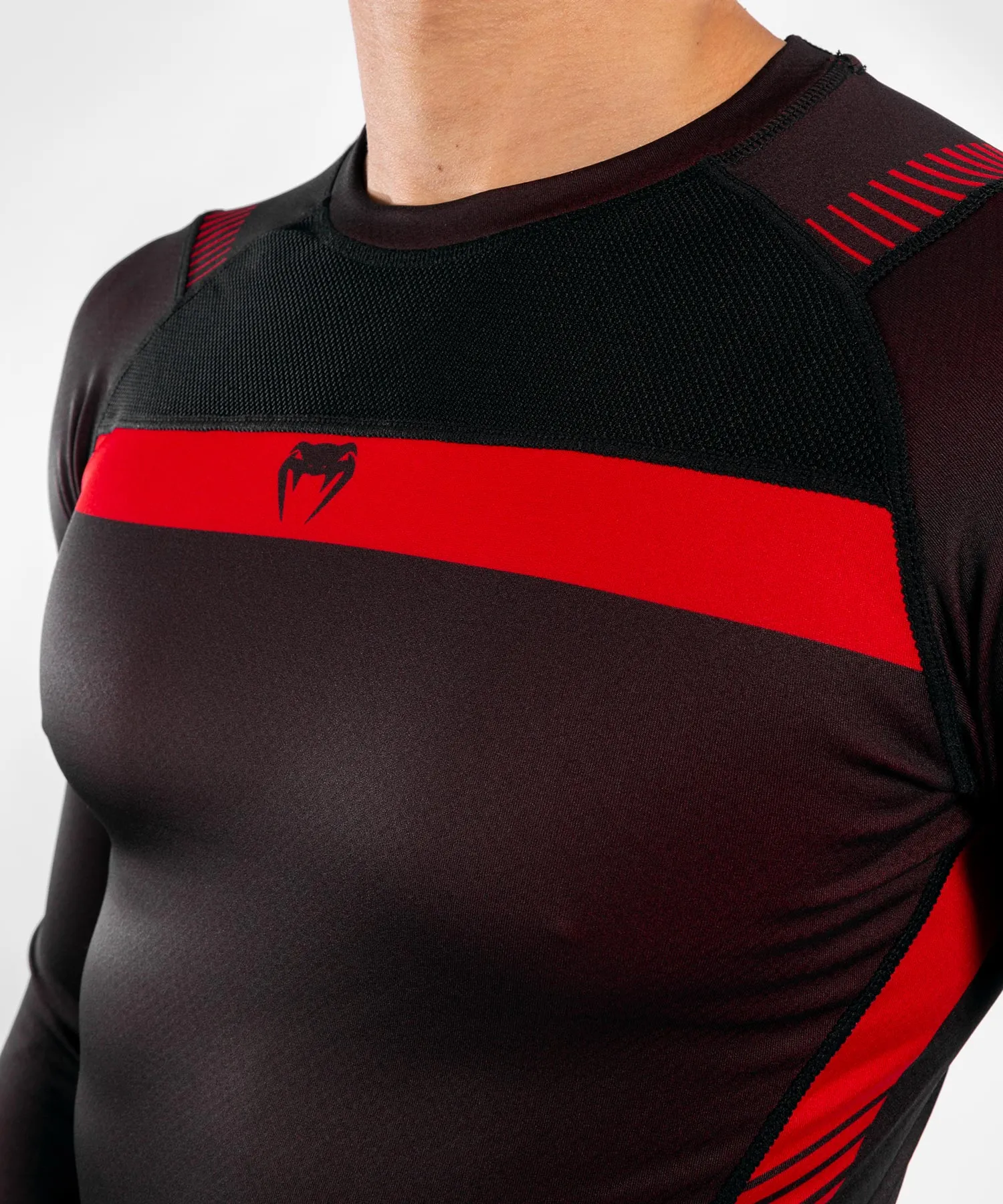 T-shirt de Compression Venum NoGi 3.0 - Manches Longues - Noir/Rouge