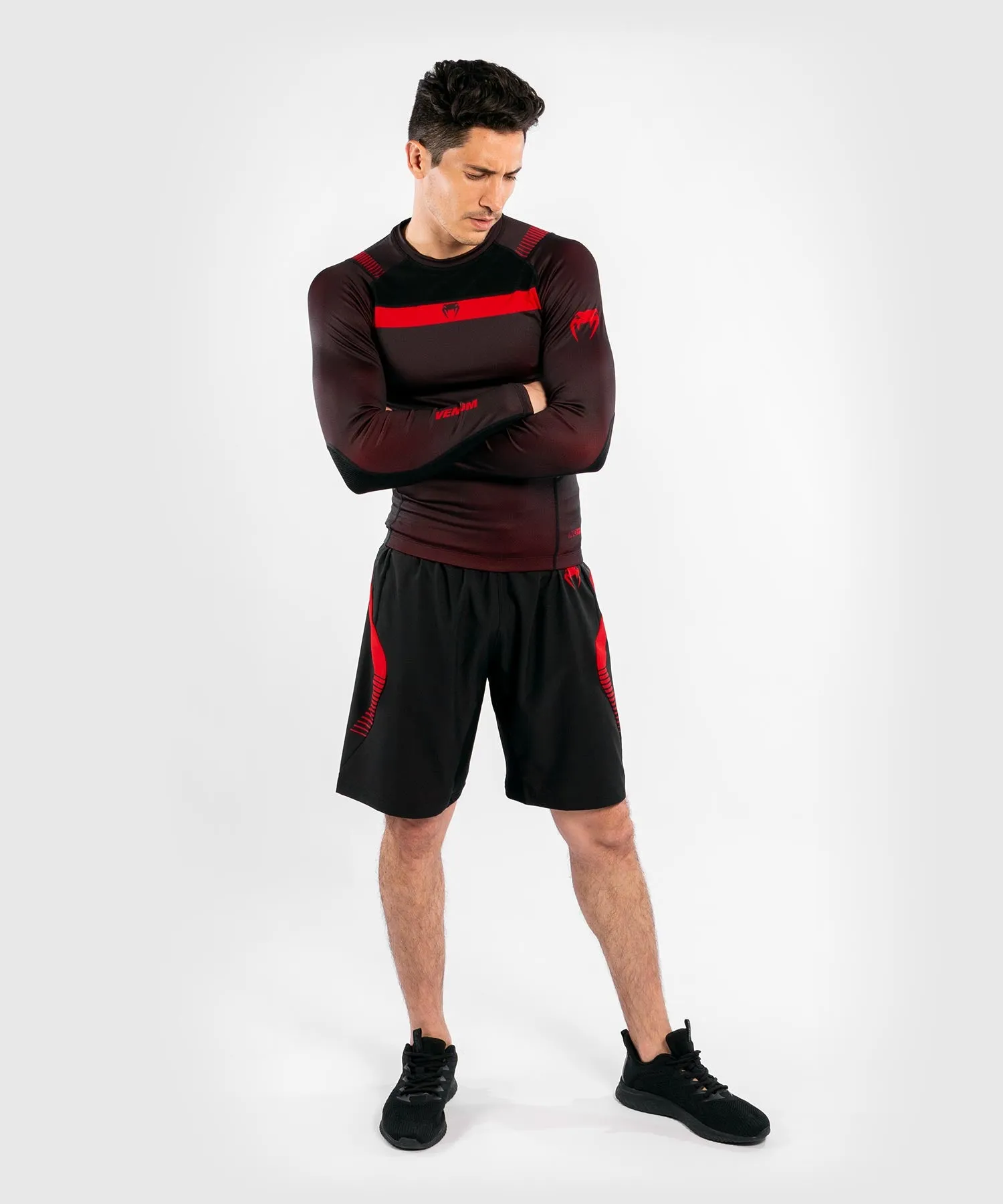 T-shirt de Compression Venum NoGi 3.0 - Manches Longues - Noir/Rouge