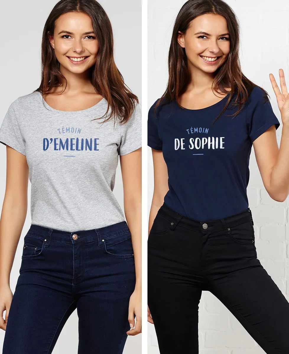 T-Shirt femme Témoin EVJF personnalisé