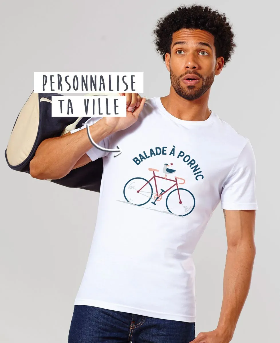 T-Shirt homme Balade à vélo personnalisé