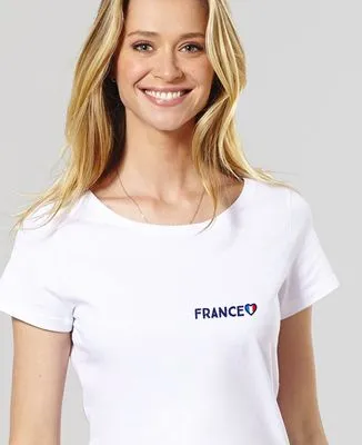 T-Shirt homme Supporter France brodé personnalisé