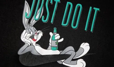 T-shirt Just Do It Tomorrow Bugs Bunny Chill