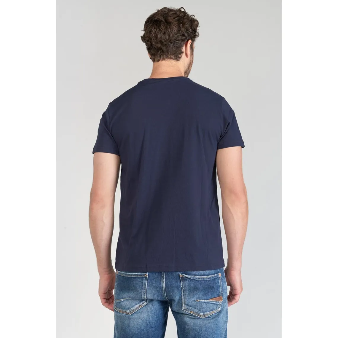 T-shirt Paia bleu nuit en coton Le Temps des Cerises - T-shirt / Polo Homme sur MenCorner