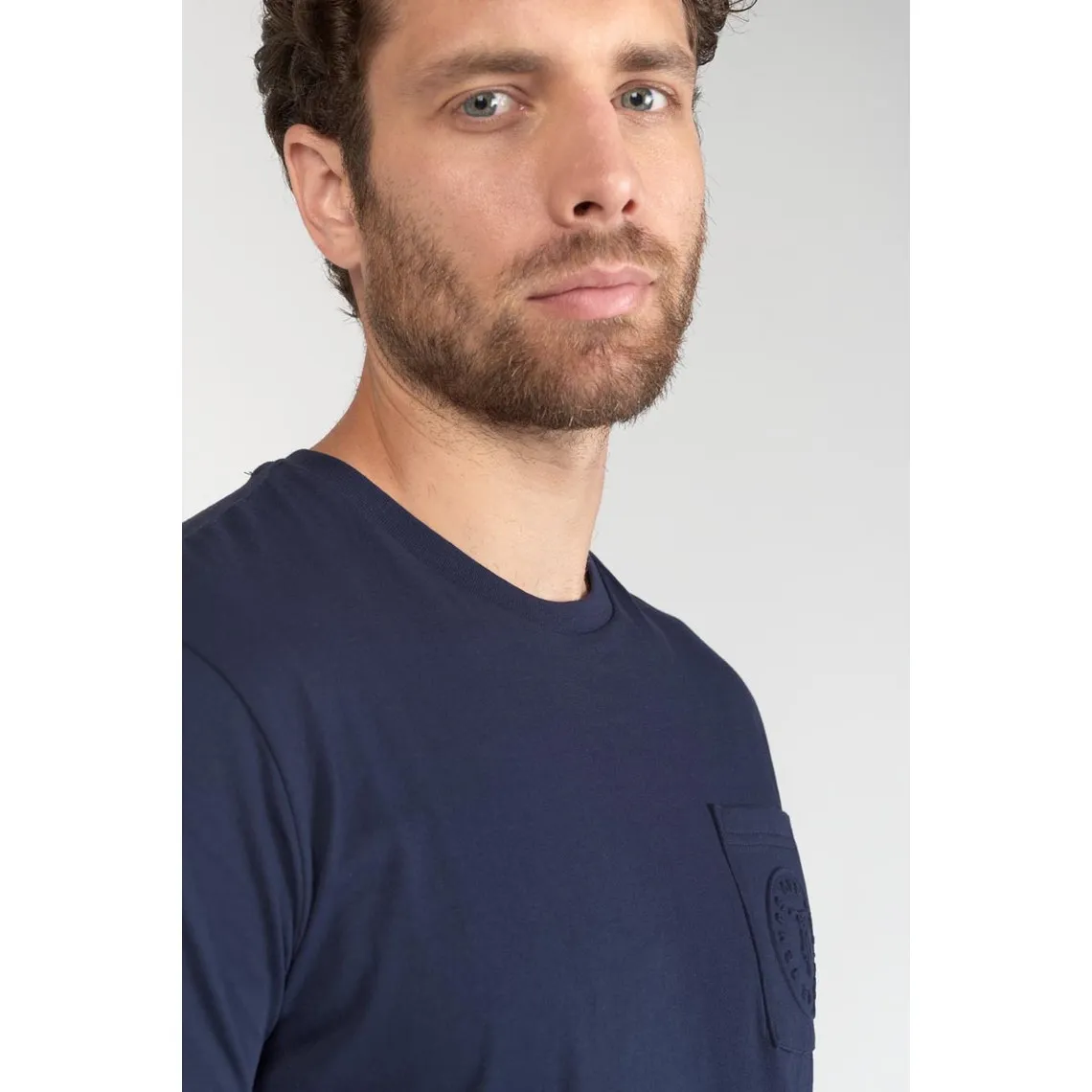 T-shirt Paia bleu nuit en coton Le Temps des Cerises - T-shirt / Polo Homme sur MenCorner