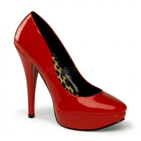 Taille 39 Escarpins Plateformes Pin Up Couture HARLOW-01 Rouge vernis - Talons-Oh.com