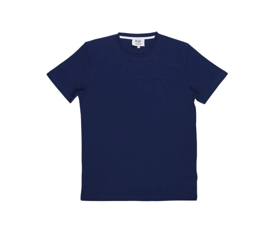 Tee-shirt coton bio uni Navy Edgar Iii