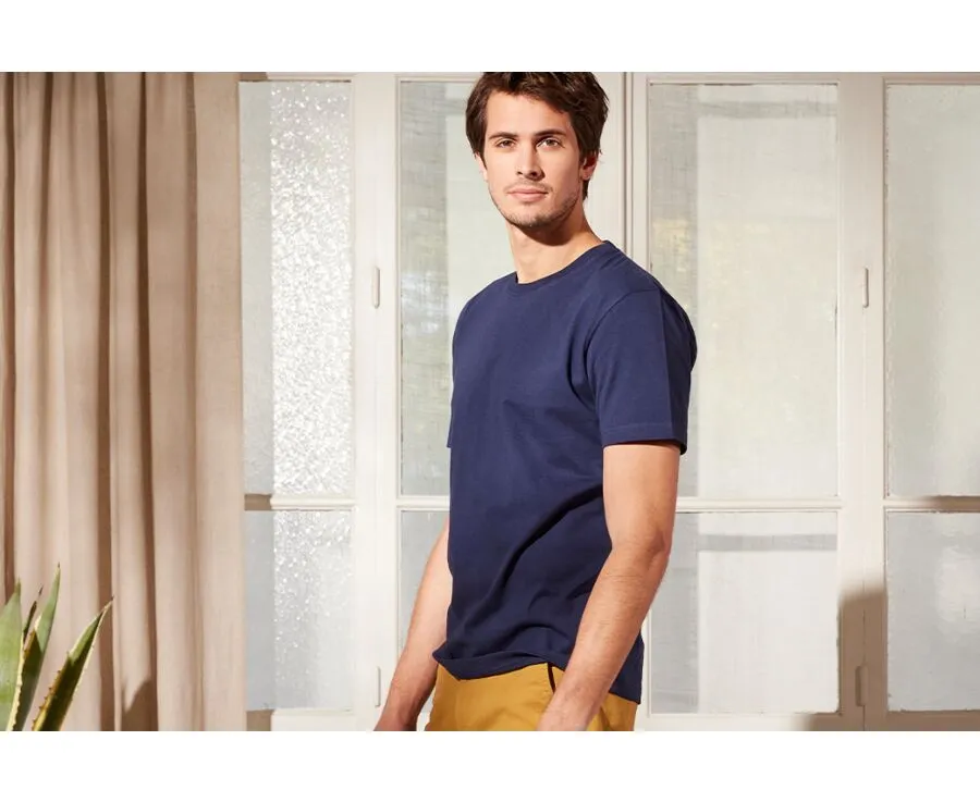 Tee-shirt coton bio uni Navy Edgar Iii